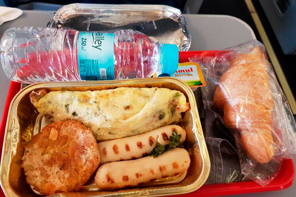 Airplane food troubles